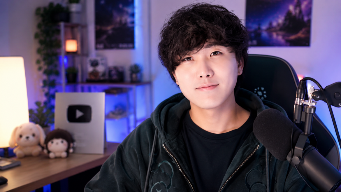 Sykkuno girlfriend article featured image showing Sykkuno in a modern streaming setup